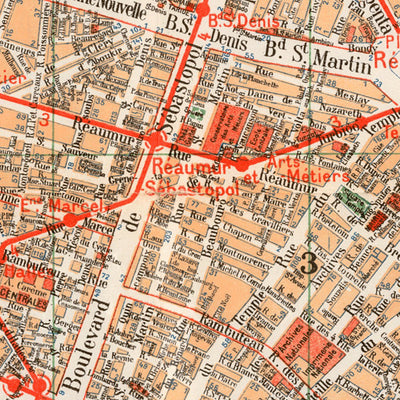 Waldin Paris city map, 1928 digital map