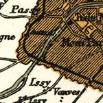 Waldin Paris environs map (legend in Russian), 1900 digital map