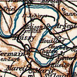 Waldin Paris farther environs (Banlieue de Paris) map, 1909 digital map