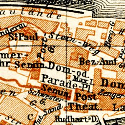 Waldin Passau city map, 1911 digital map