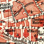 Waldin Pau city map, 1885 digital map