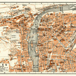 Waldin Prague (Prag, Praha) town plan (names in German), 1913 digital map
