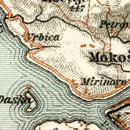 Waldin Ragusa (Dubrovnik) environs map, 1929 digital map