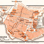 Waldin Ragusa (Dubrovnik) town plan, 1911 digital map