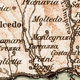 Waldin Riviera di Ponente from Porto Maurizio to Genova, 1913 digital map