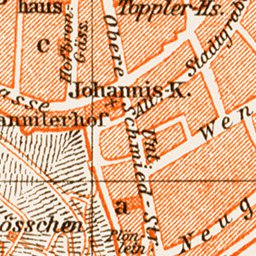 Waldin Rothenburg town plan, 1909 digital map