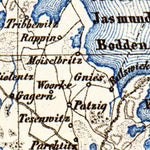 Waldin Rügen Island map, 1887 digital map