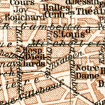 Waldin Saint-Étienne city map, 1902 digital map