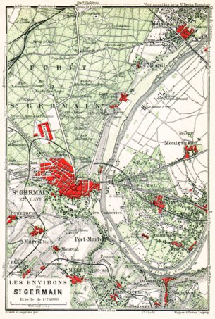 Waldin Saint-Germain-en-Laye and environs map, 1931 digital map