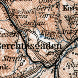 Waldin Salzburg nearer environs, 1910 digital map