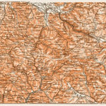 Waldin Schwarzwald (the Black Forest). The Höllentalbahn railroad and Felberg-Belchen region map, 1909 digital map