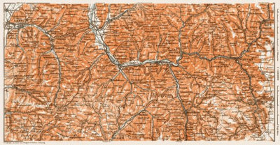 Waldin Schwarzwald (the Black Forest). The Kinzigtal region map, 1909 digital map