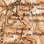 Waldin Schwarzwald (the Black Forest). The Renchtal region map, 1909 digital map