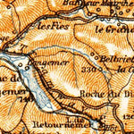 Waldin South Vosges. Mühlhausen (Mulhouse) - Colmar map, 1905 digital map