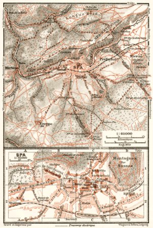 Waldin Spa town plan, 1909 digital map