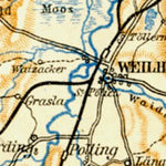 Waldin Starnberg Lake and Ammer Lake map, 1906 digital map