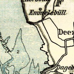 Waldin Sylt and Föhr Islands. Schleswig map, 1887 digital map