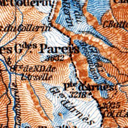 Waldin Tarentaise and Maurienne map, 1885 digital map
