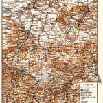 Waldin Thuringian Forest (Thüringer Wald) map, 1887. Eastern part digital map