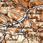 Waldin Thuringian Forest (Thüringer Wald) map, 1887. Eastern part digital map