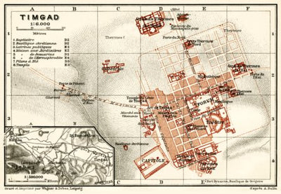 Waldin Timgad site, 1909 digital map