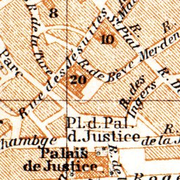 Waldin Tournai town plan, 1904 digital map