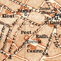 Waldin Trier city map, 1905 digital map