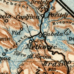 Waldin Trogir and environs map, 1929 digital map