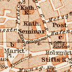 Waldin Tübingen town plan, 1909 digital map
