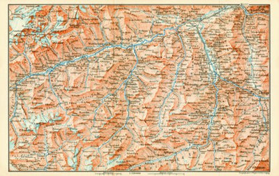 Waldin Upper Rhine valleys map, 1897 digital map