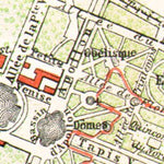 Waldin Versailles town and park map, 1910 digital map