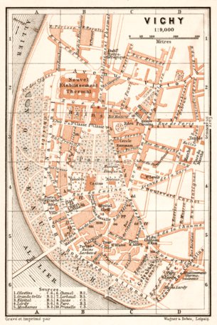 Waldin Vichy city map, 1902 digital map