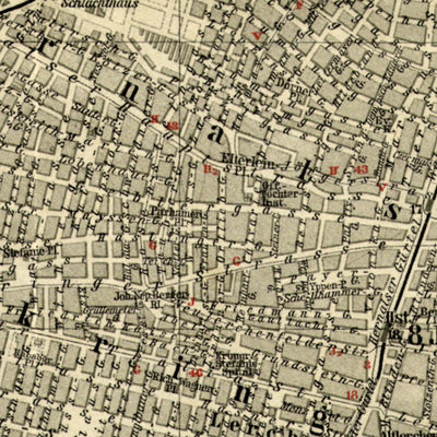Waldin Vienna (Wien) city map, 1911 digital map