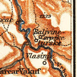 Waldin Vrbas River Valley from Jaice to Banja Luka, 1911 digital map