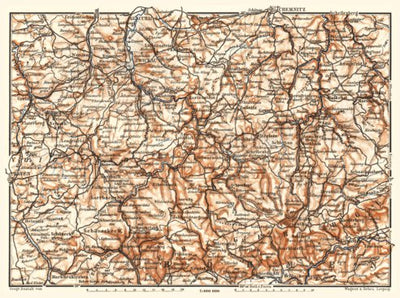 Waldin Western Saxony from Plauen to Chemnitz, 1887 digital map