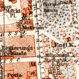 Waldin Wiesbaden city map, 1906 digital map