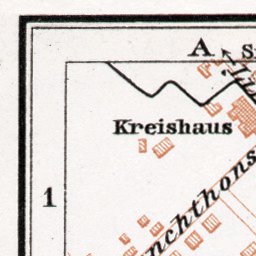 Waldin Wittenberg city map, 1911 digital map