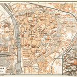 Waldin Würzburg city and environs map, 1906 digital map