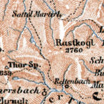 Waldin Zillertal and Pustertal Alps, 1910 digital map