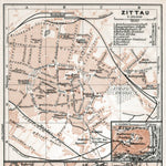 Waldin Zittau town plan, 1911 digital map