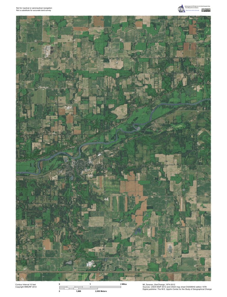 MISaranac GeoChange 19742012 Map by Western Michigan University