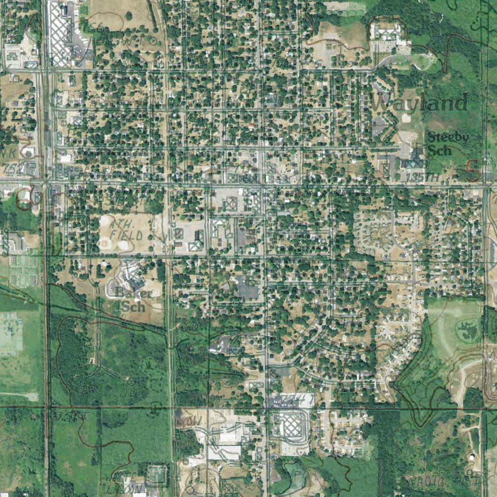 MIWayland GeoChange 19792012 Map by Western Michigan University Avenza Maps