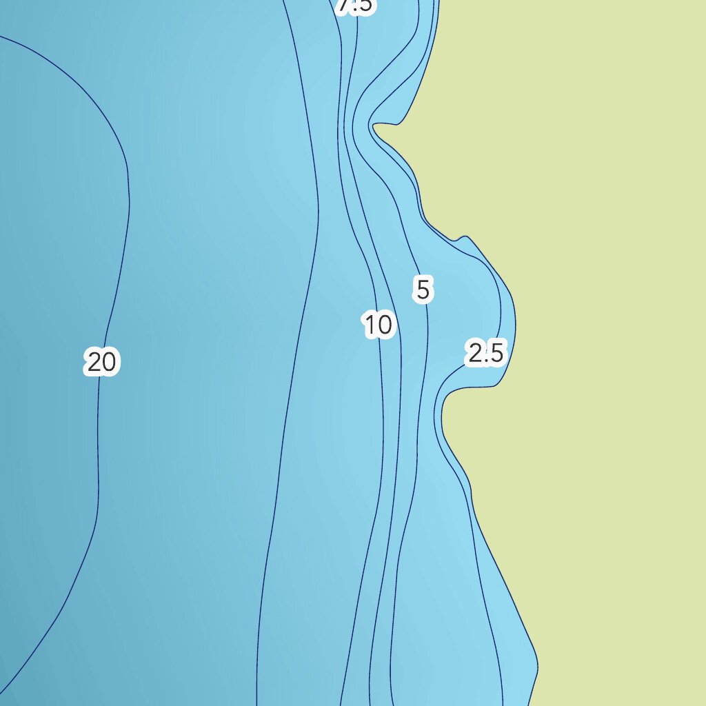 Carte bathymétrique du lac LacauSable de la zec LacauSable (2023