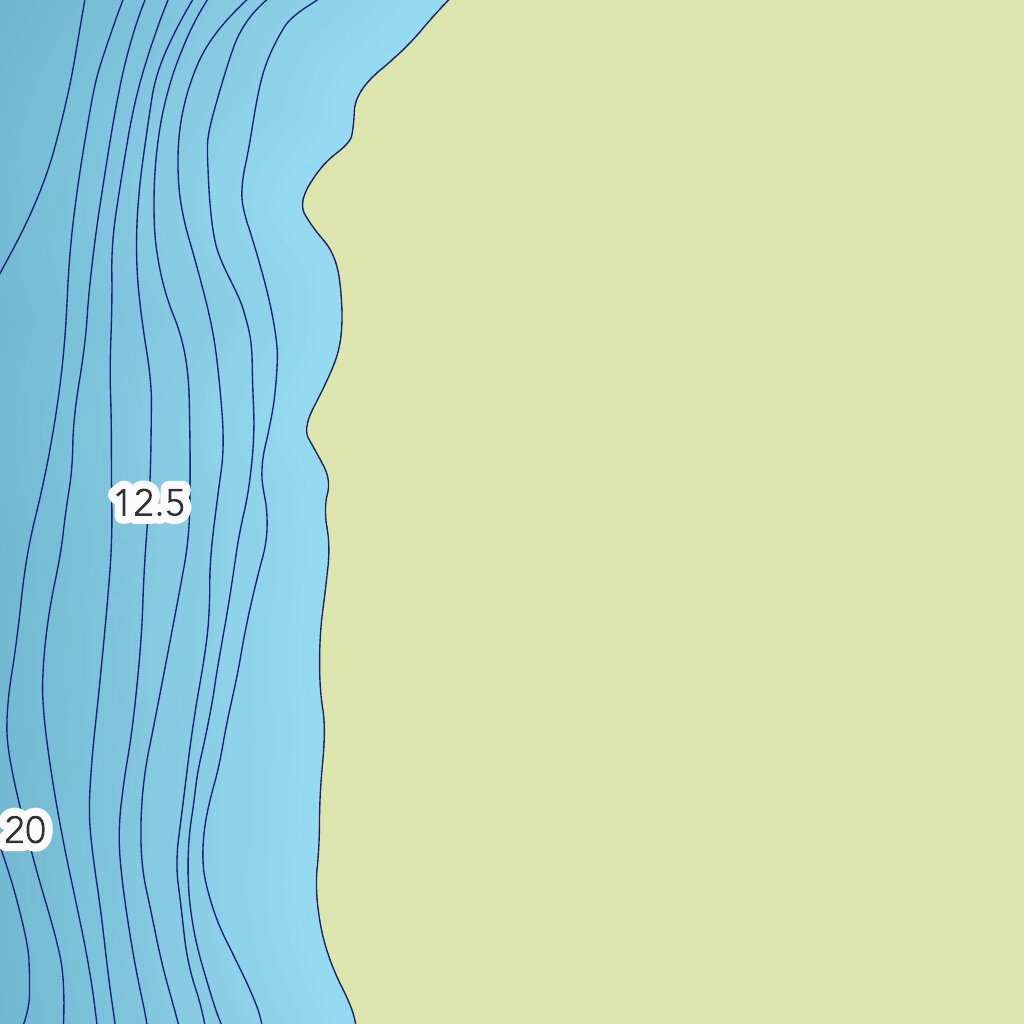 Carte bathymétrique du lac Long de la zec ButeuxBasSaguenay (2023