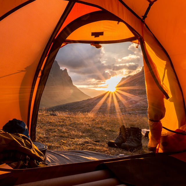  Sunrise at camping in northern Sweden 