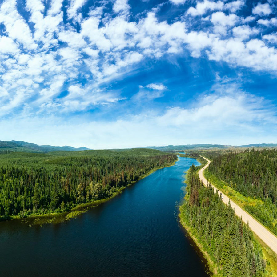 Aeriel view of Pineview, British Columbia