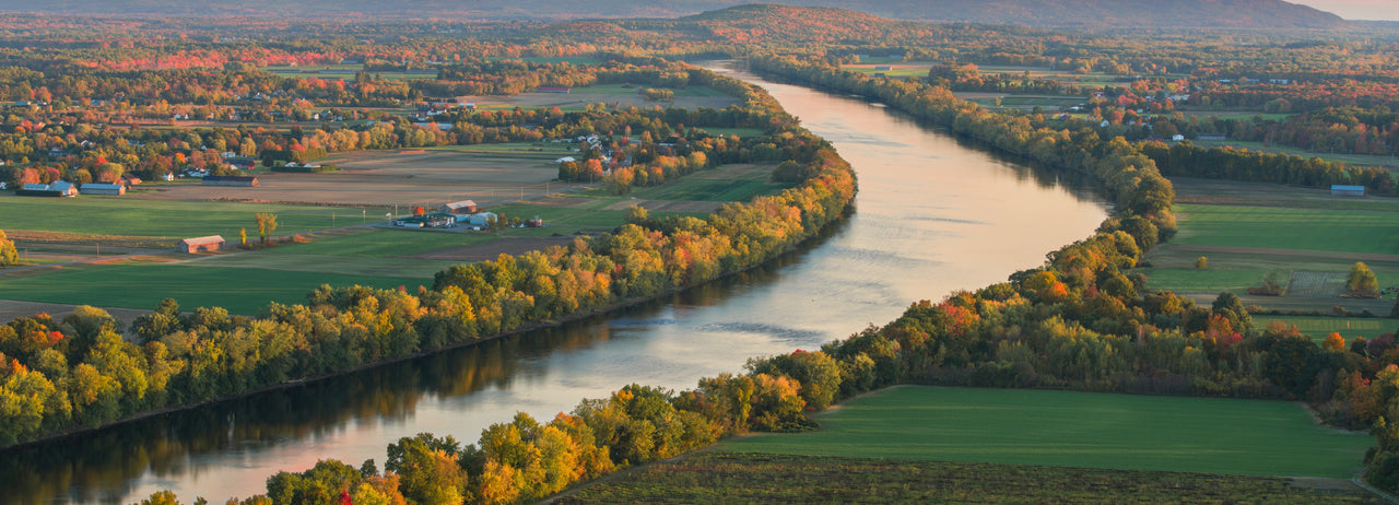 Connecticut river in the fall from Mt Sugarloaf