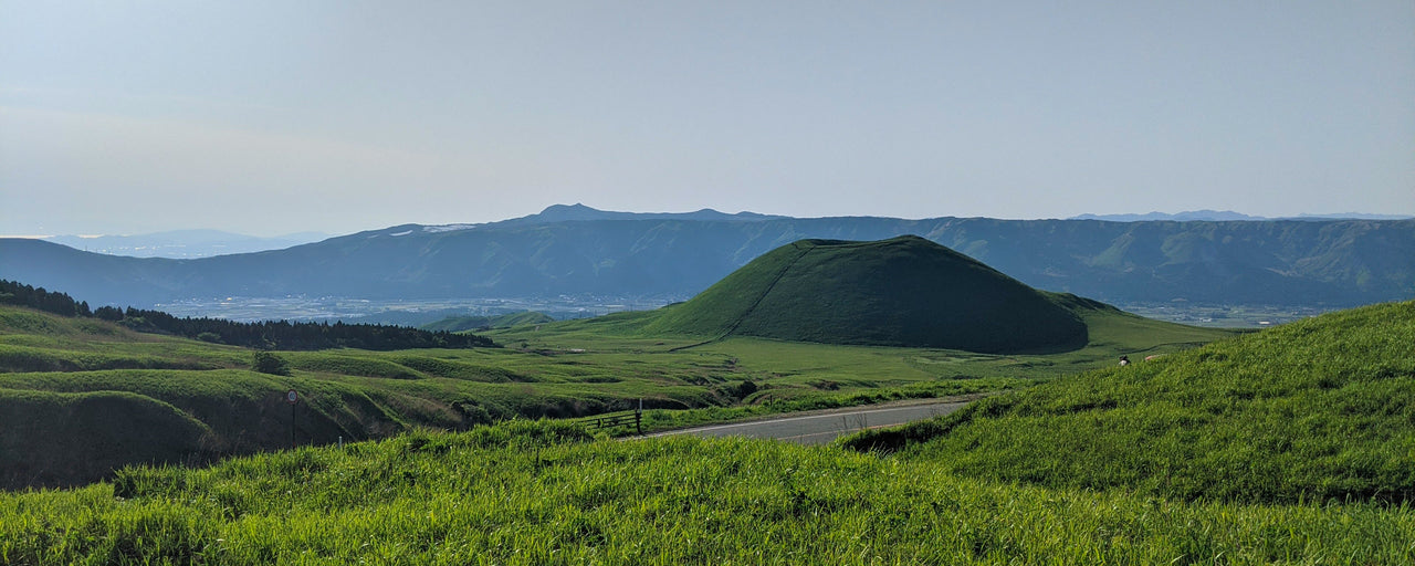 View of greenery and mouintains in Kumamoto