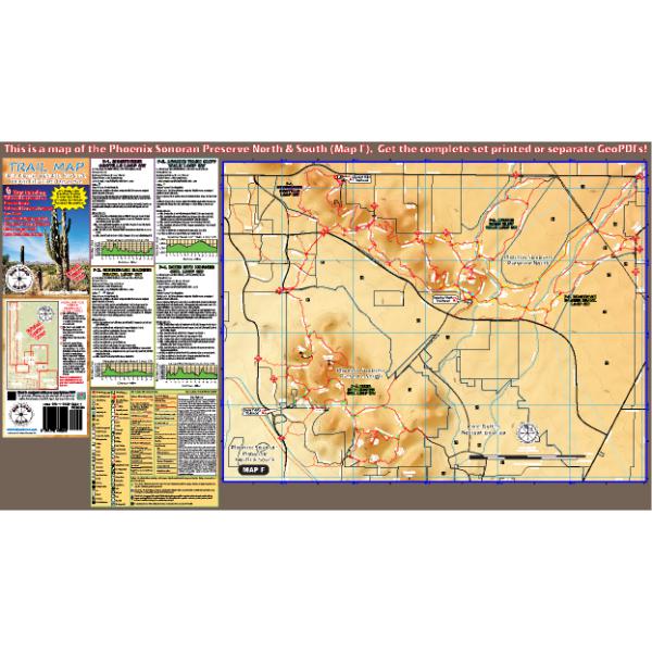 Phoenix Loop Map Phoenix Sonoran Preserve North & South. Phoenix Arizona. Map by Big ...