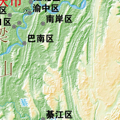 重庆市地图（地势） Preview 3